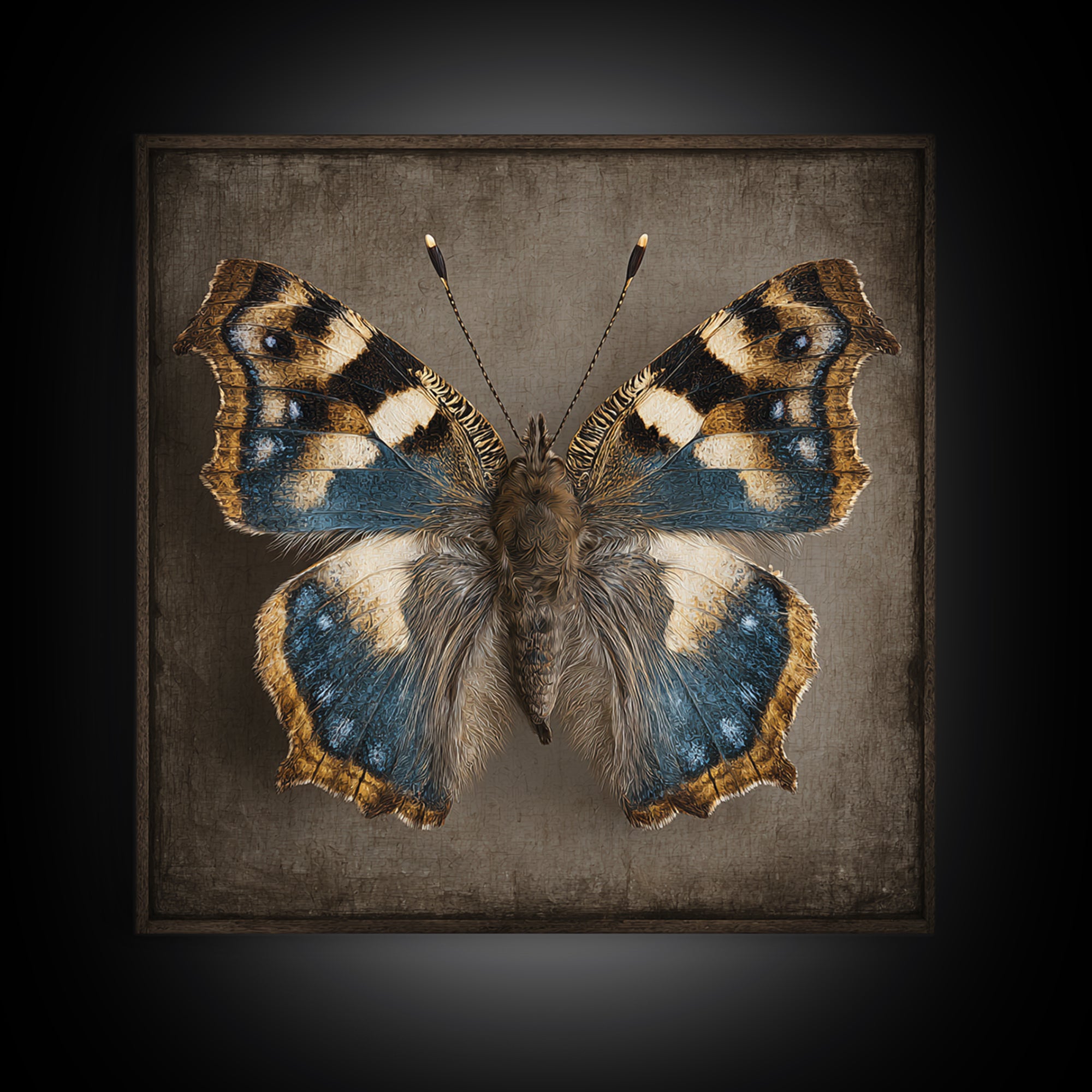 Butterfly Specimen Composition Canvas Print, Animal Art, Neutral Decor, Living Room Decor, Fine Art, Creature, Wall Art, ANI-1x1-95