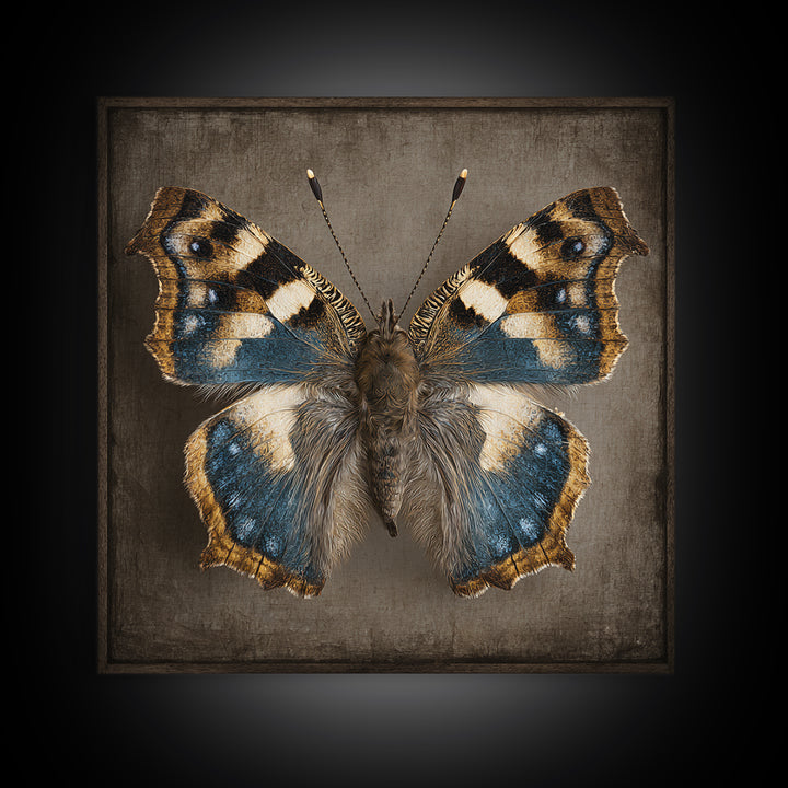 Butterfly Specimen Composition Canvas Print, Animal Art, Neutral Decor, Living Room Decor, Fine Art, Creature, Wall Art, ANI-1x1-95