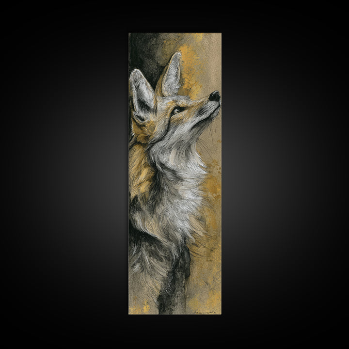 Dog Portrait with Painterly Collar and Loyal Canvas Print, Animal Art, Modern Wall Art, Living Room Decor, Fine Art, Creature, ANI-1x3-1