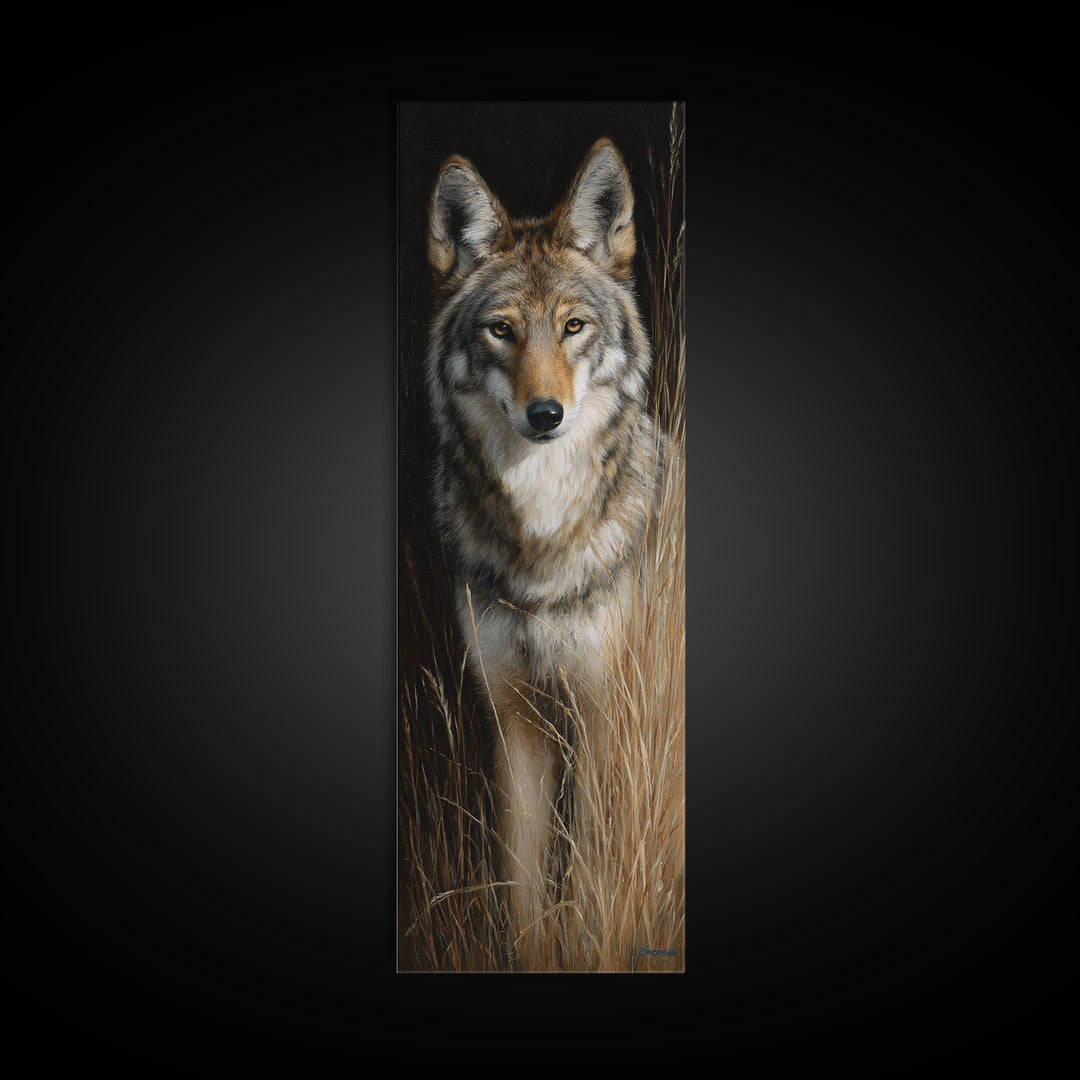 Dog Portrait with Painterly Collar and Loyal Canvas Print, Animal Art, Cat Art, Living Room Decor, Fine Art, Creature, ANI-1x3-49