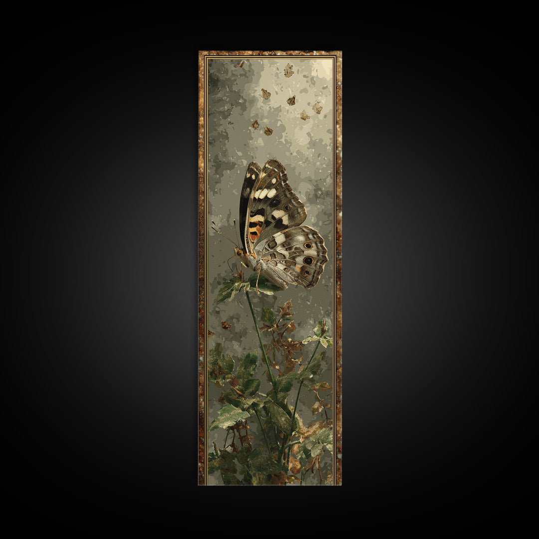 Butterfly Specimen Composition Canvas Print, Animal Art, Digital Wall Art, Living Room Decor, Creature, Modern Wall Art, ANI-1x3-59