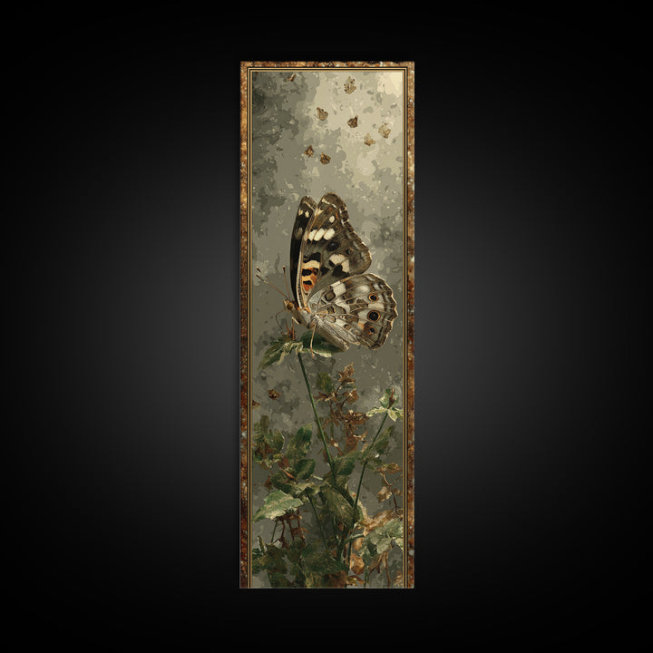 Butterfly Specimen Composition Canvas Print, Animal Art, Digital Wall Art, Living Room Decor, Creature, Modern Wall Art, ANI-1x3-59