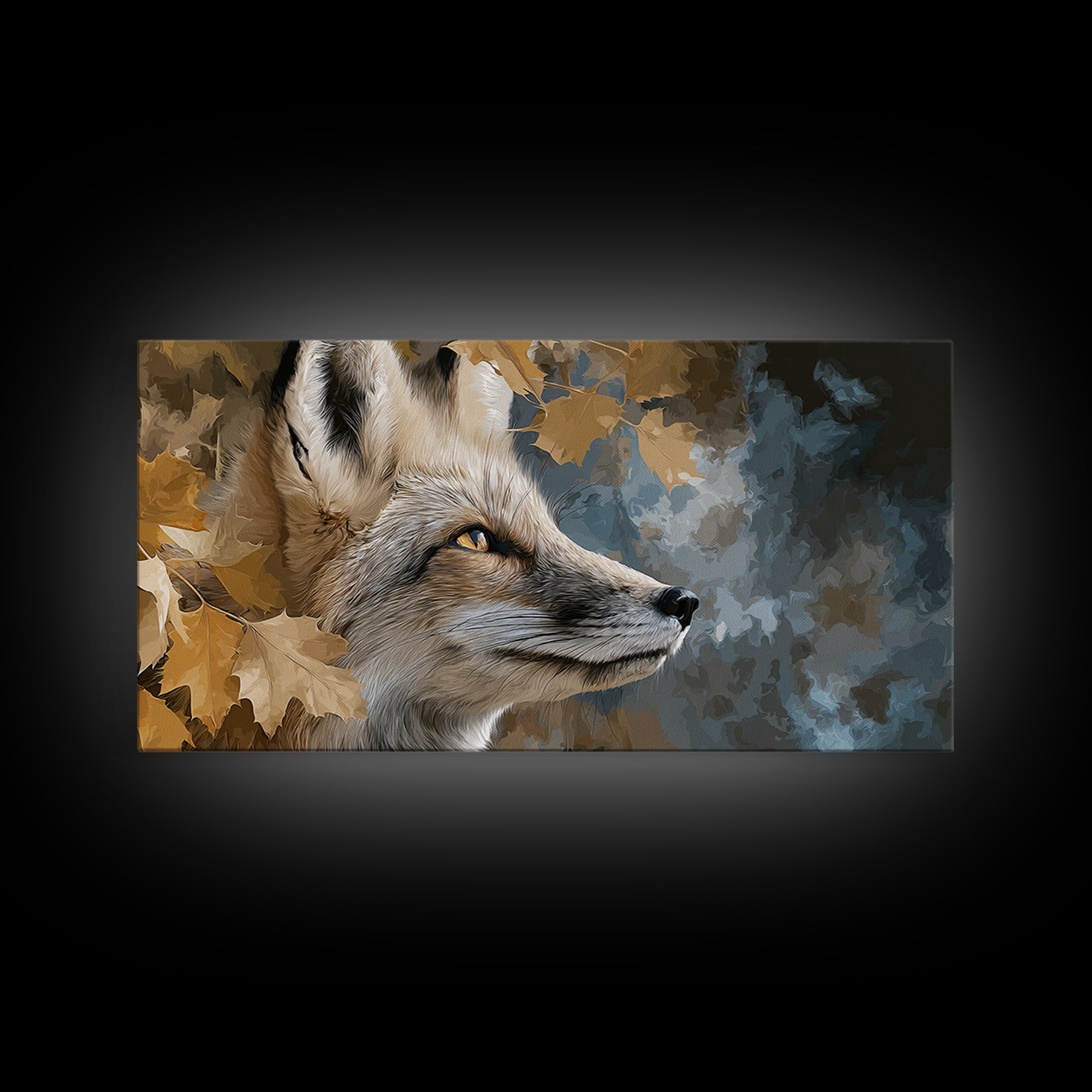 Dignified Fox Portrait Canvas Print, Animal Art, Wall Art, Living Room Decor, Fine Art, Creature, Nursery Decor, Art Deco, ANI-2x1-21