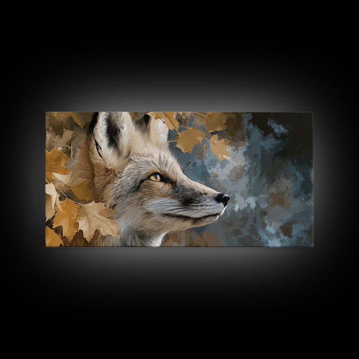 Dignified Fox Portrait Canvas Print, Animal Art, Wall Art, Living Room Decor, Fine Art, Creature, Nursery Decor, Art Deco, ANI-2x1-21