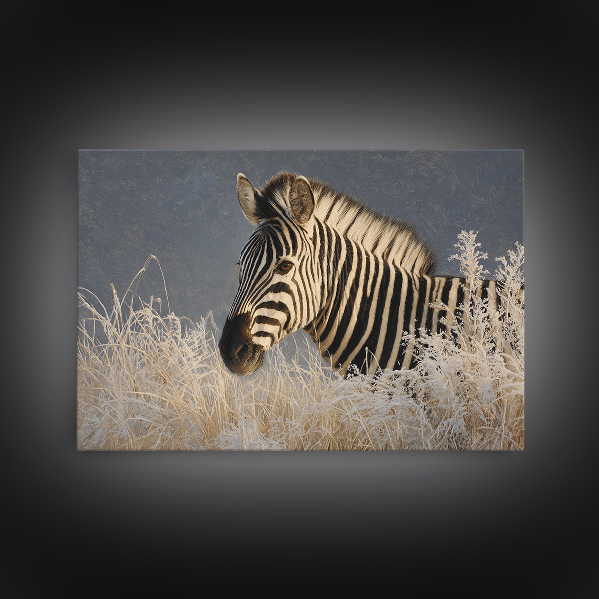 Zebra Portrait with Bold Graphic Stripe Pattern Canvas Print, Animal Art, Printable Art, Living Room Decor, Fine Art, Creature, ANI-3x2-21