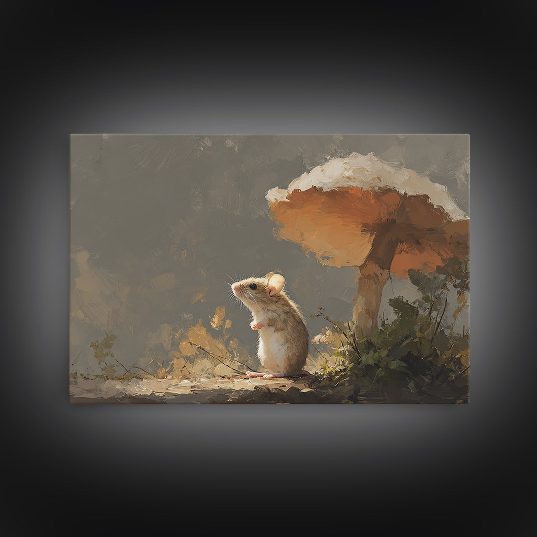 Tiny Field Mouse Canvas Print, Animal Art, Nursery Decor, Living Room Decor, Fine Art, Creature, Nursery Art, Cat Art, ANI-3x2-38
