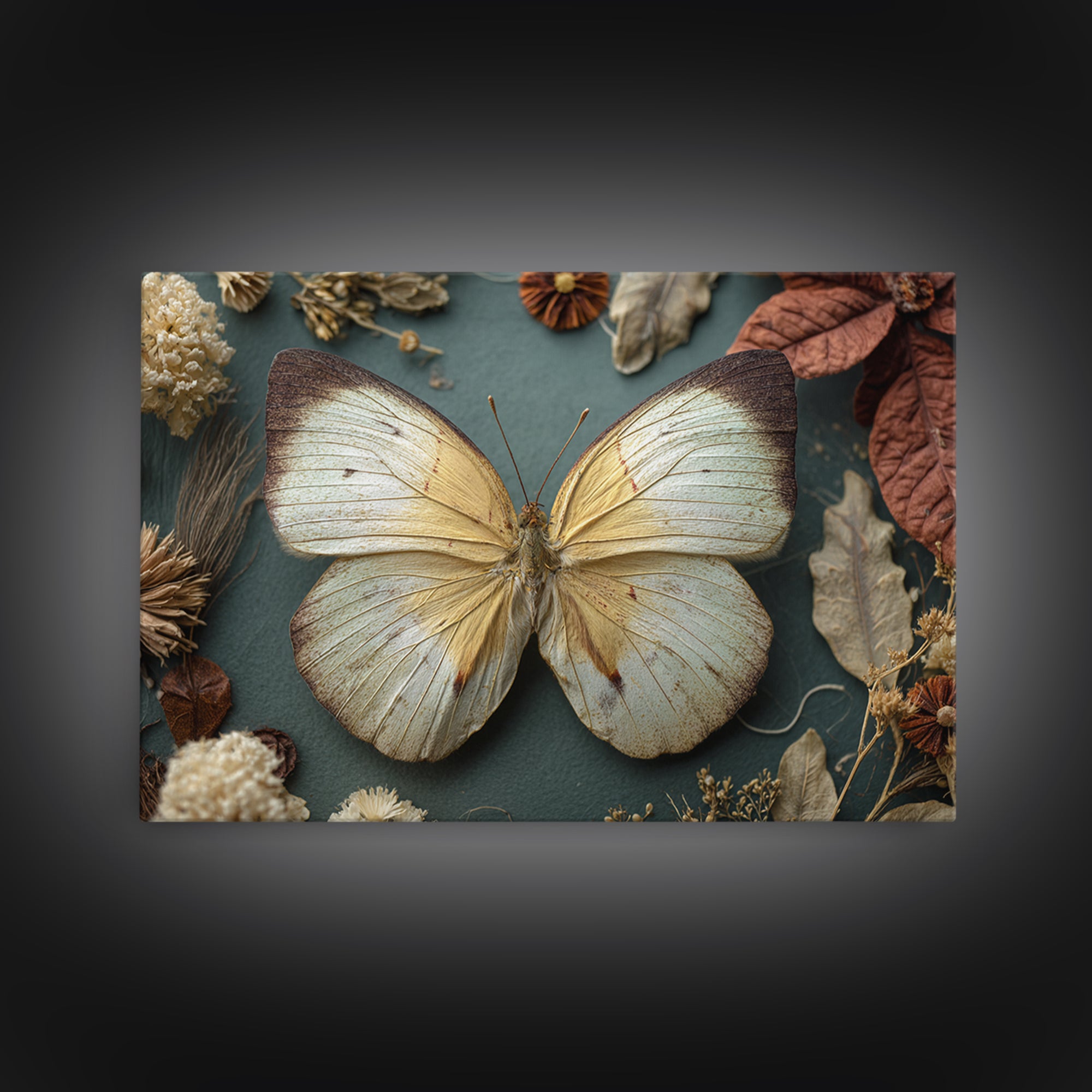 Butterfly Specimen Composition Canvas Print, Animal Art, Nursery Art, Living Room Decor, Fine Art, Creature, Luxury Decor, ANI-3x2-51
