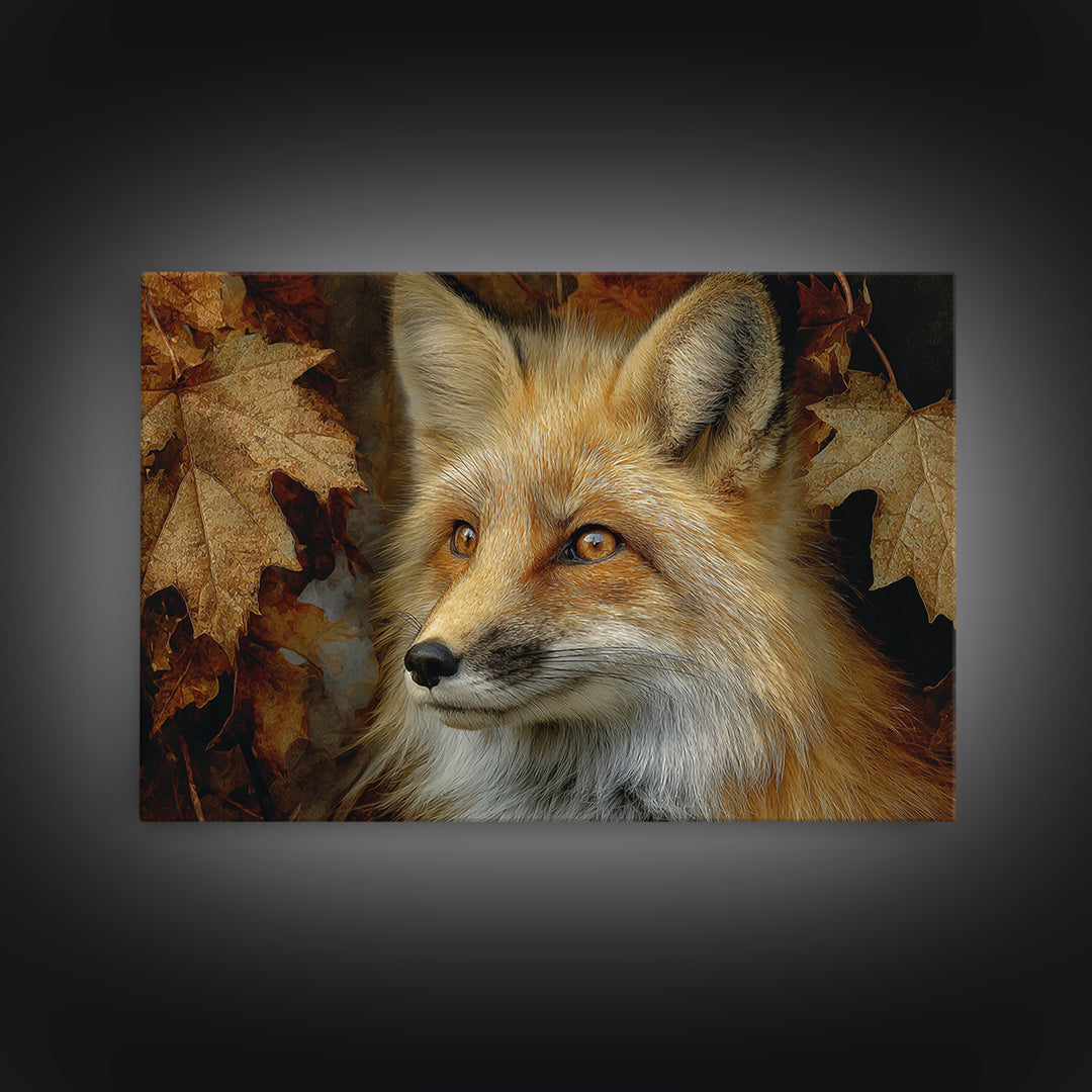 Dignified Fox Portrait Canvas Print, Animal Art, Nursery Art, Living Room Decor, Fine Art, Creature, Luxury Decor, Art Print, ANI-3x2-53
