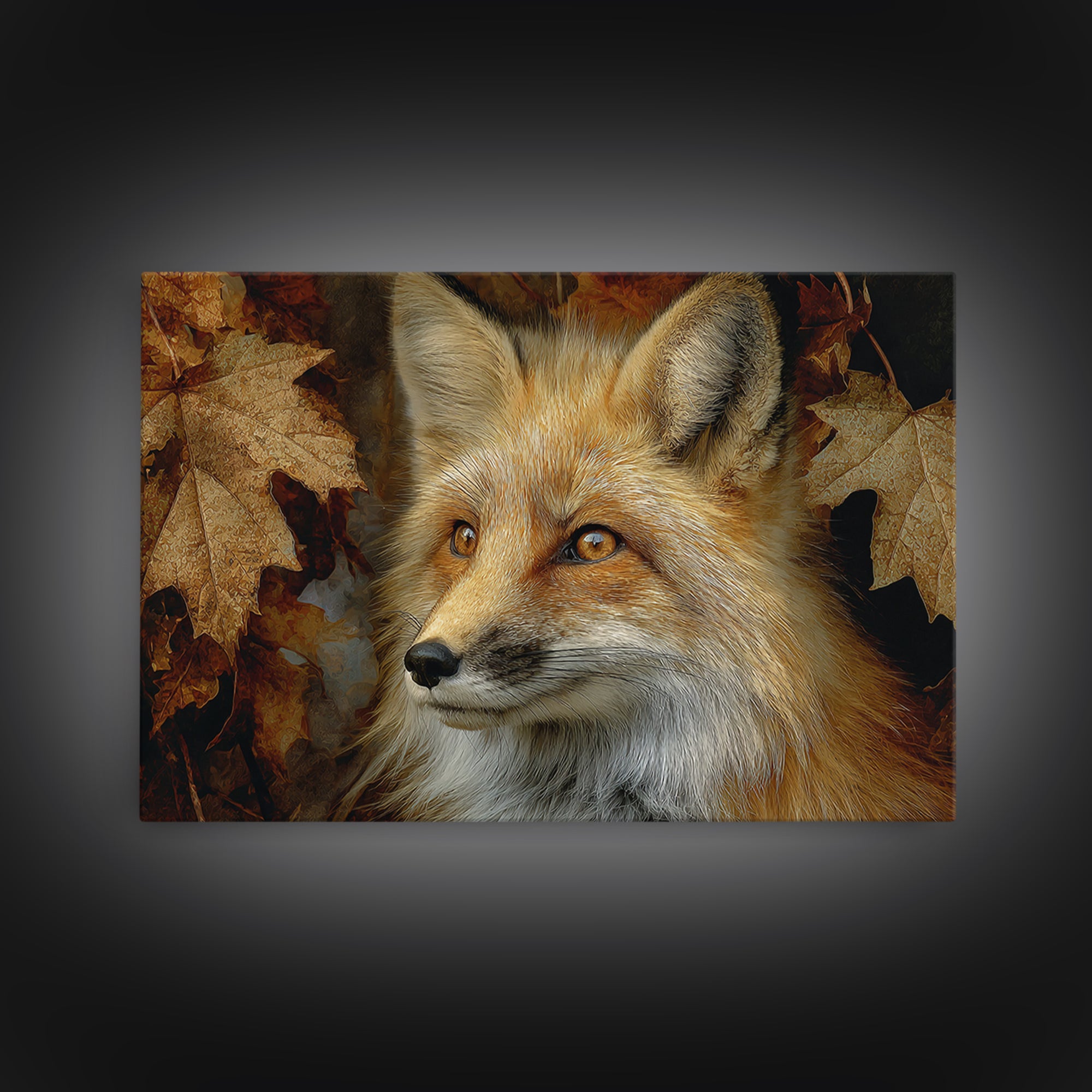 Dignified Fox Portrait Canvas Print, Animal Art, Nursery Art, Living Room Decor, Fine Art, Creature, Luxury Decor, Art Print, ANI-3x2-53