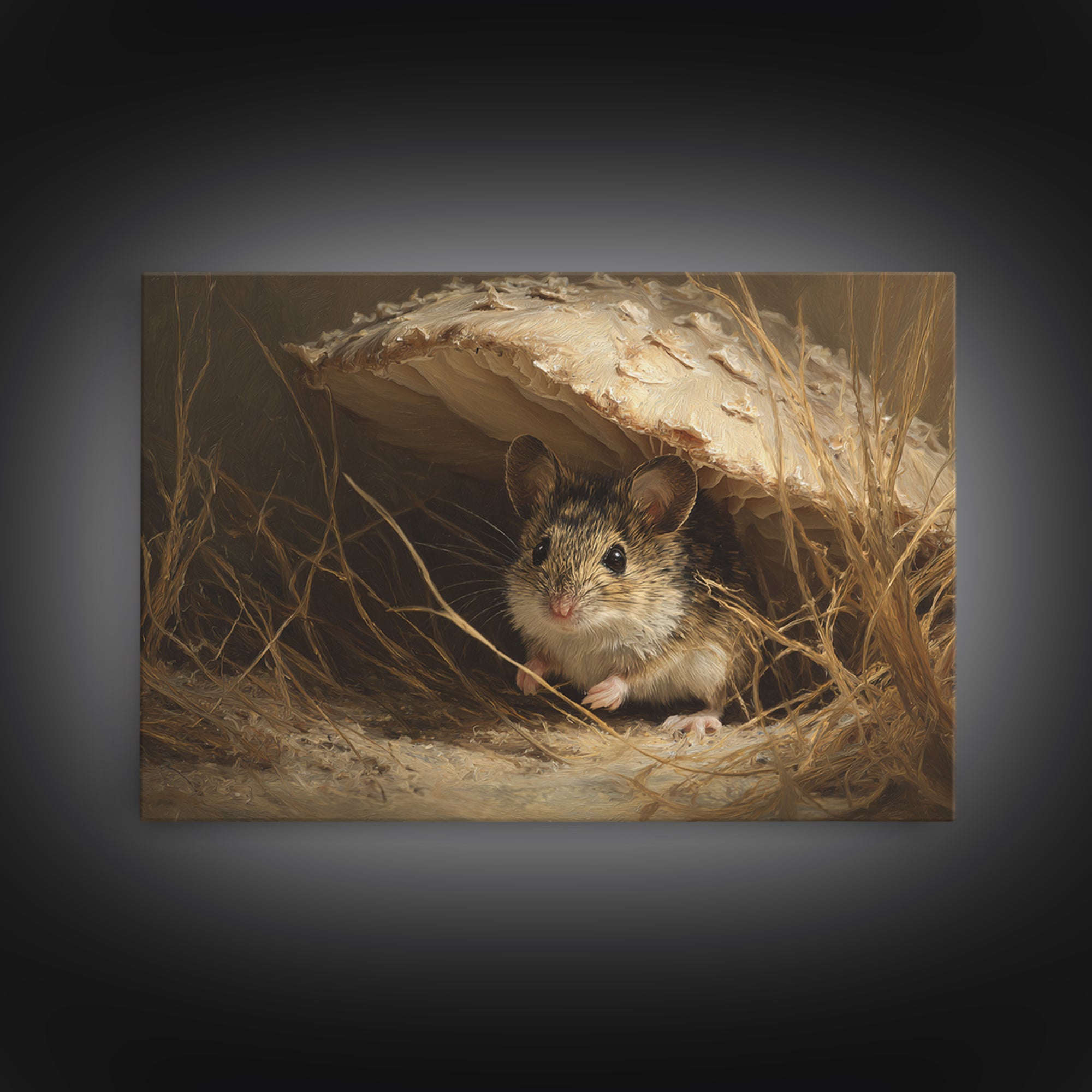 Tiny Field Mouse Canvas Print, Animal Art, Nursery Decor, Living Room Decor, Fine Art, Creature, Nursery Art, Cat Art, ANI-3x2-62
