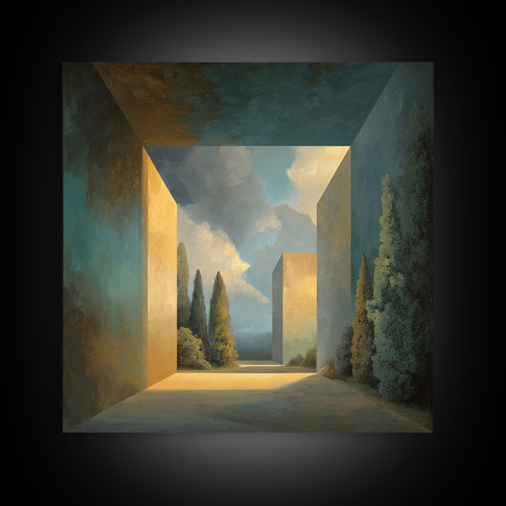 Surreal Dream Landscape Framed Canvas Print, Art, Wall Art for Mom, Living Room Decor, Fine Art, Wood Wall Art, ART-1x1-11