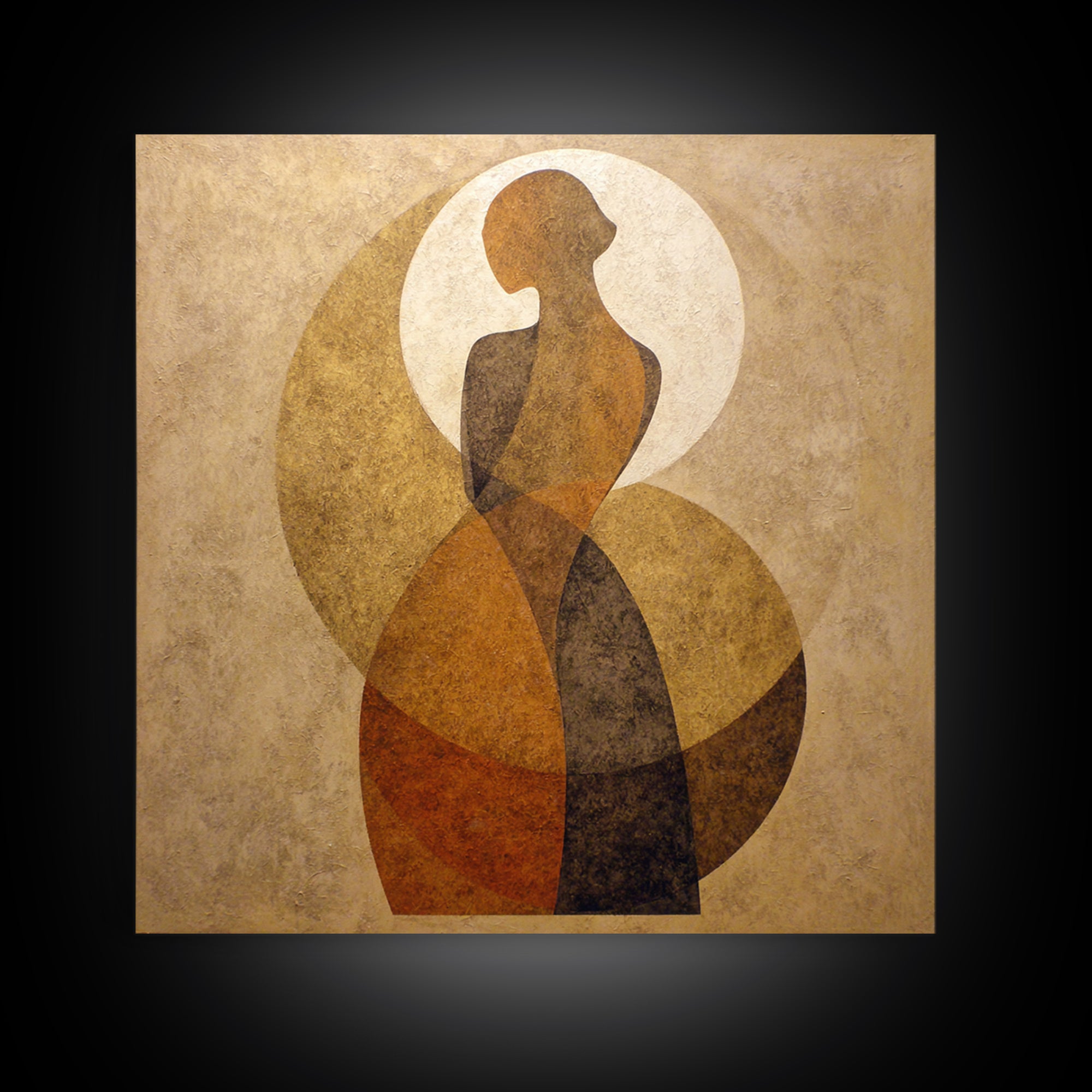 Simple Monochrome Figure Study Framed Canvas Print, Art, Art Print, Living Room Decor, Fine Art, Canvas Wall Art, ART-1x1-12