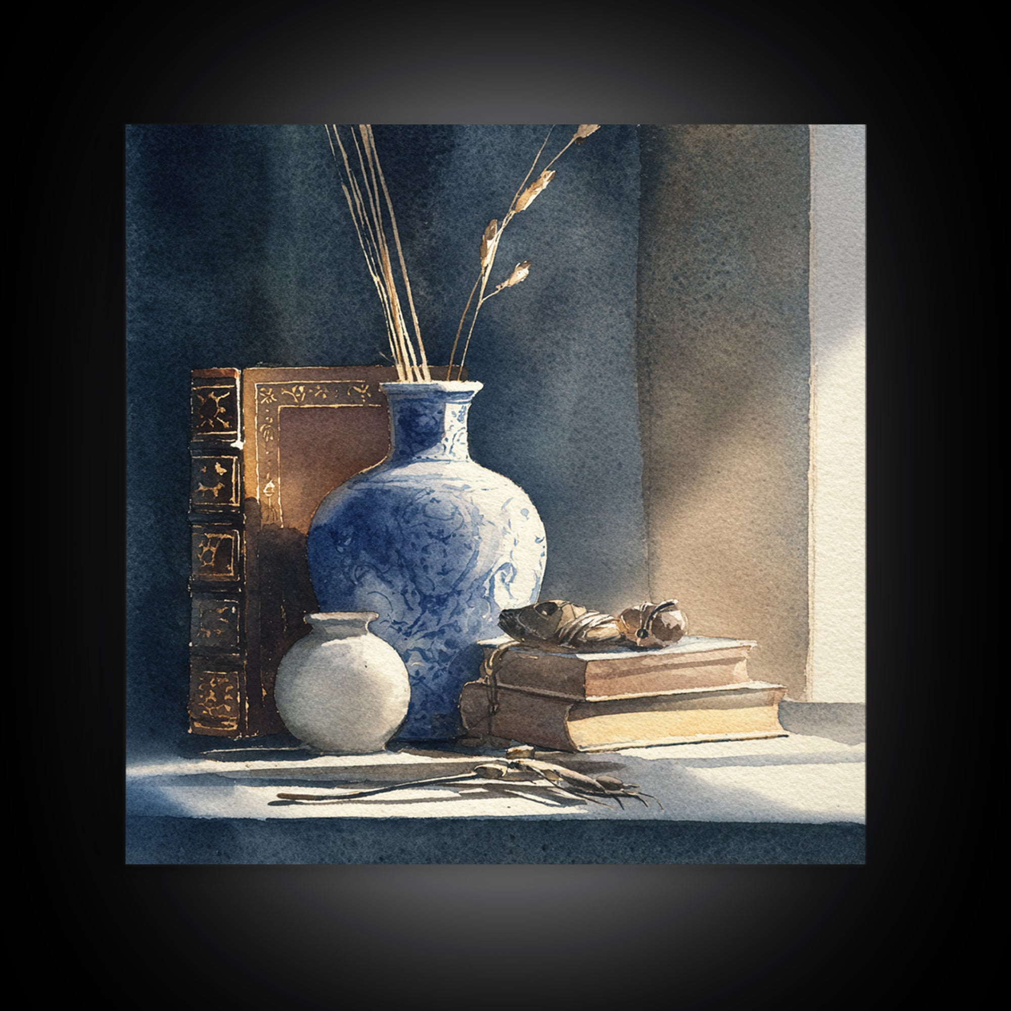 Sunlit Interior Still Life Canvas Print, Art, Canvas Art, Living Room Decor, Fine Art, Horizontal Wall Art, Home Decor, ART-1x1-14