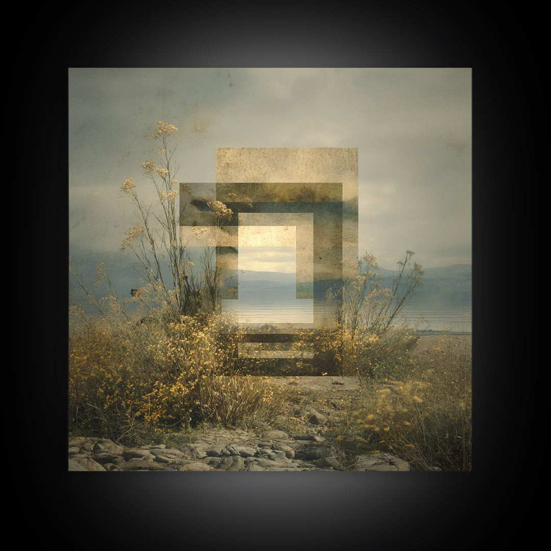 Surreal Dream Landscape Canvas Print, Art, Canvas Wall Art, Living Room Decor, Fine Art, Boho Wall Art, Pink Wall Art, ART-1x1-35