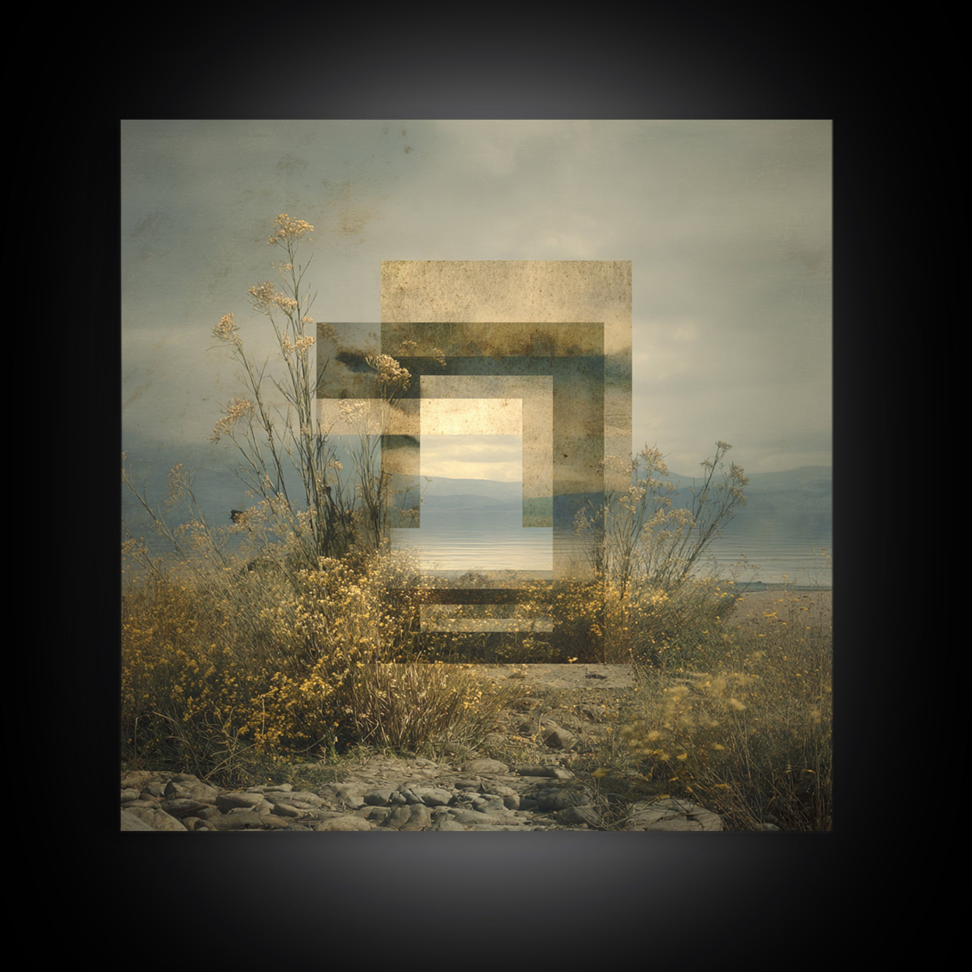 Surreal Dream Landscape Canvas Print, Art, Canvas Wall Art, Living Room Decor, Fine Art, Boho Wall Art, Pink Wall Art, ART-1x1-35