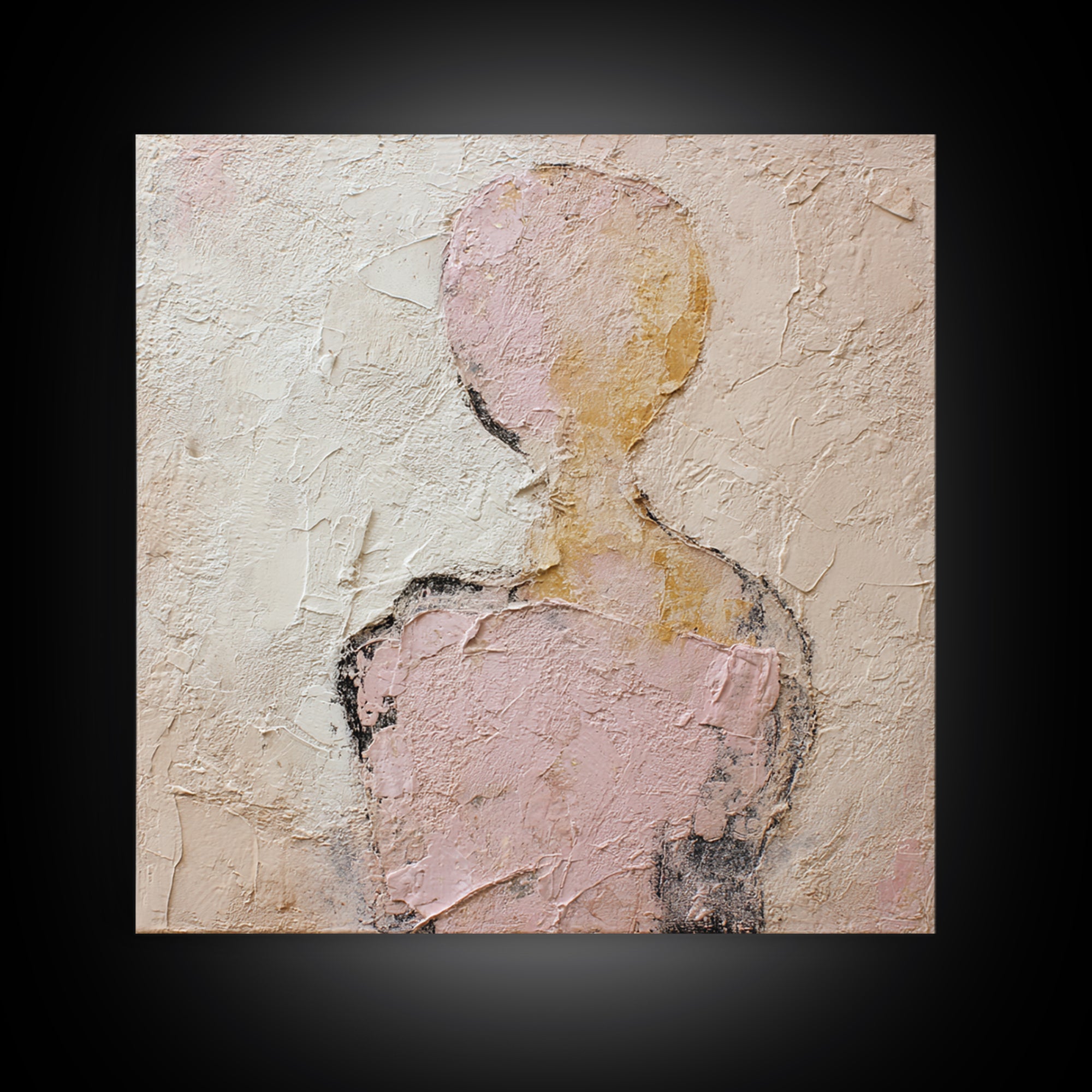 Simple Monochrome Figure Study Canvas Print, Art, Digital Wall Art, Living Room Decor, Fine Art, Framed Art, ART-1x1-36