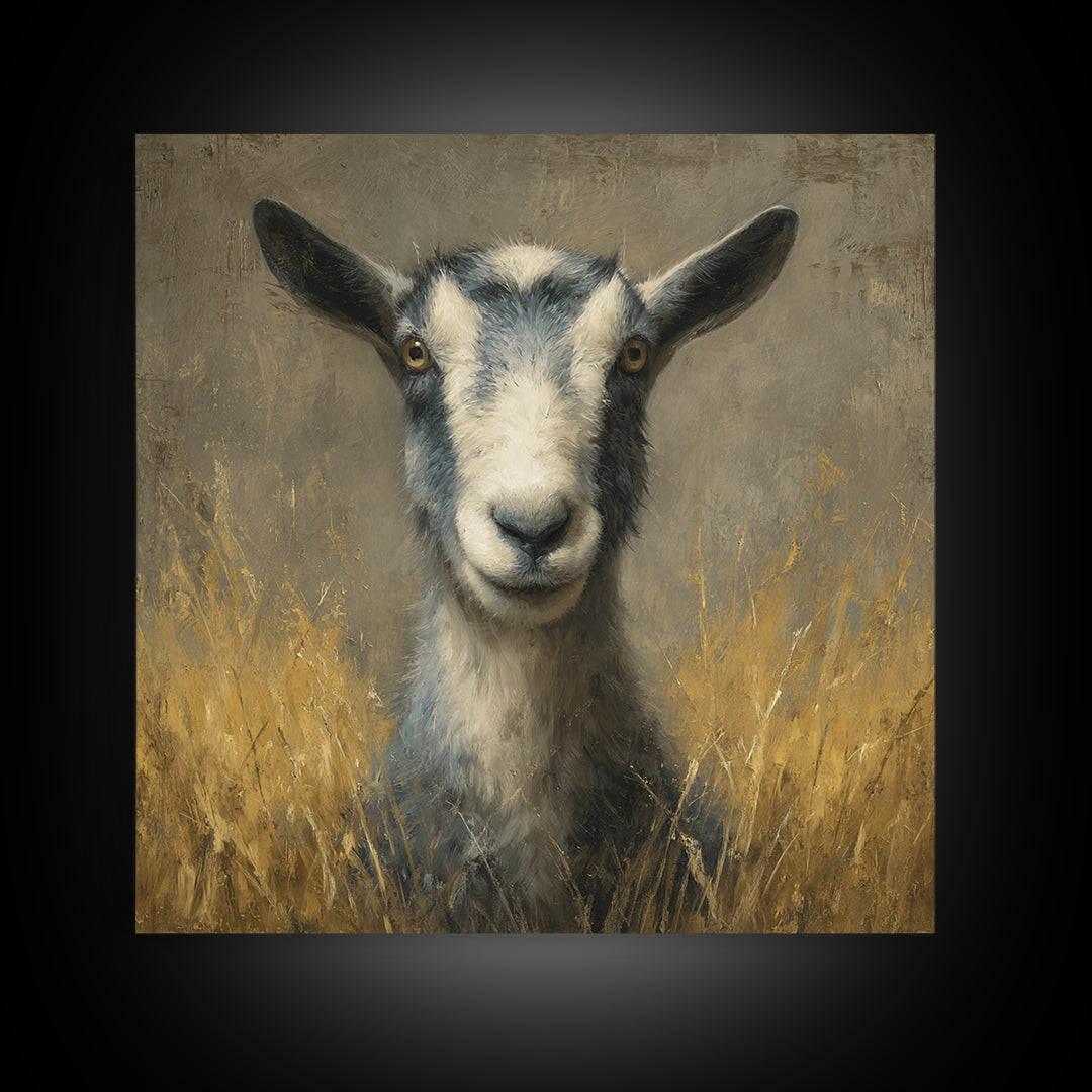 Elegant Animal Portrait Framed Canvas Print, Art, Ai Art, Living Room Decor, Fine Art, Home Decor, Gallery Decor, ART-1x1-42