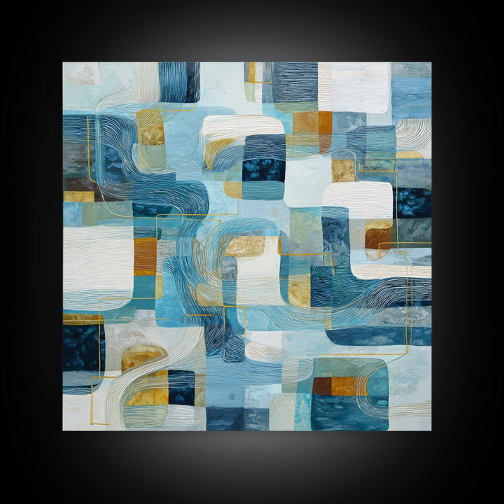 Abstract Water Forms Framed Canvas Print, Art, Canvas Art, Living Room Decor, Fine Art, Horizontal Wall Art, ART-1x1-43