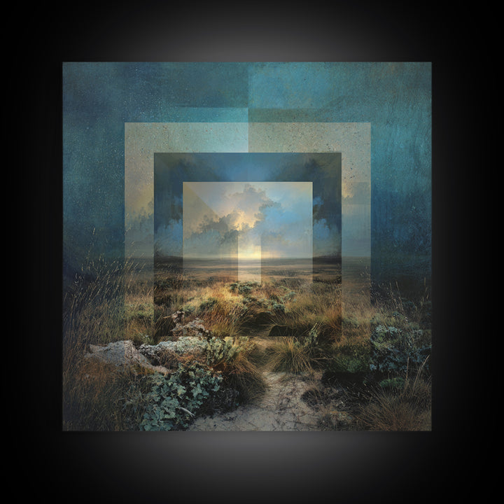 Surreal Dream Landscape Framed Canvas Print, Art, Wall Decor, Living Room Decor, Oil Painting, Wall Art, Art Prints, ART-1x1-83