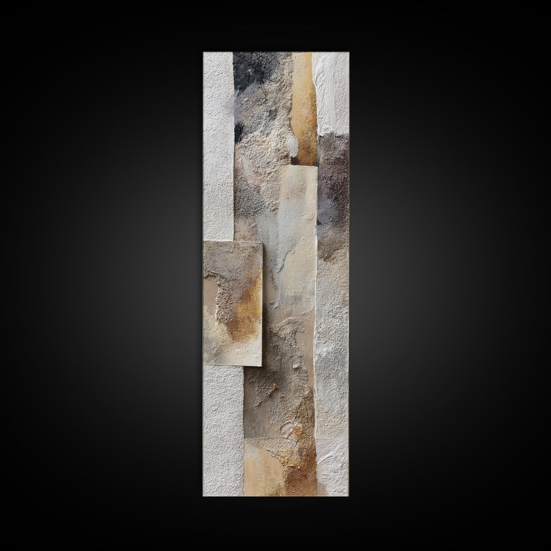 Textured Neutral Abstraction Canvas Print, Art, Ai Art, Living Room Decor, Abstract Art, Home Decor, Gallery Decor, ART-1x3-1