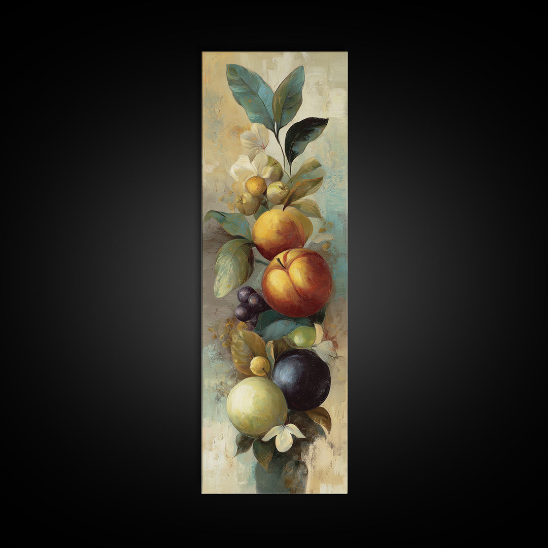 Bold Pop Fruit Composition Canvas Print, Art, Wall Art for Mom, Living Room Decor, Fine Art, Wood Wall Art, Prints Wall Art, ART-1x3-100