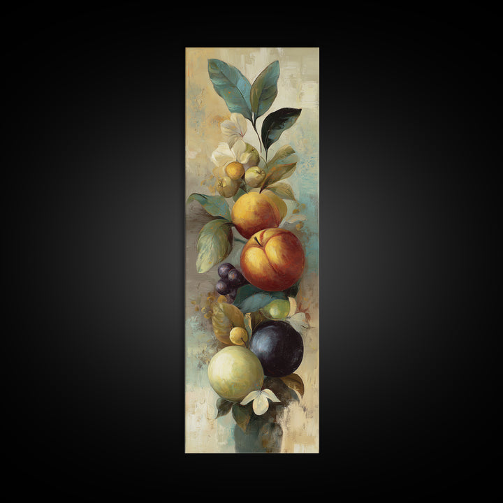 Bold Pop Fruit Composition Canvas Print, Art, Wall Art for Mom, Living Room Decor, Fine Art, Wood Wall Art, Prints Wall Art, ART-1x3-100