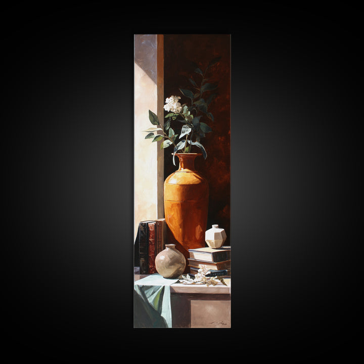 Sunlit Interior Still Life Canvas Print, Art, Ai Art, Living Room Decor, Fine Art, Home Decor, Gallery Decor, ART-1x3-26