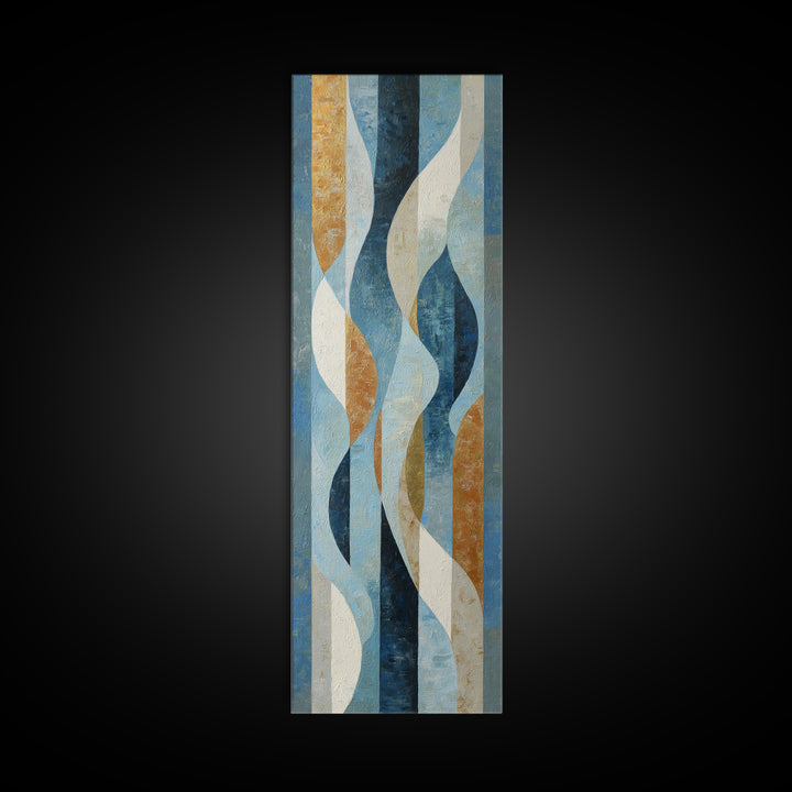 Abstract Water Forms Framed Canvas Print, Art, Luxury Decor, Living Room Decor, Abstract Art, Metal Wall Art, ART-1x3-31