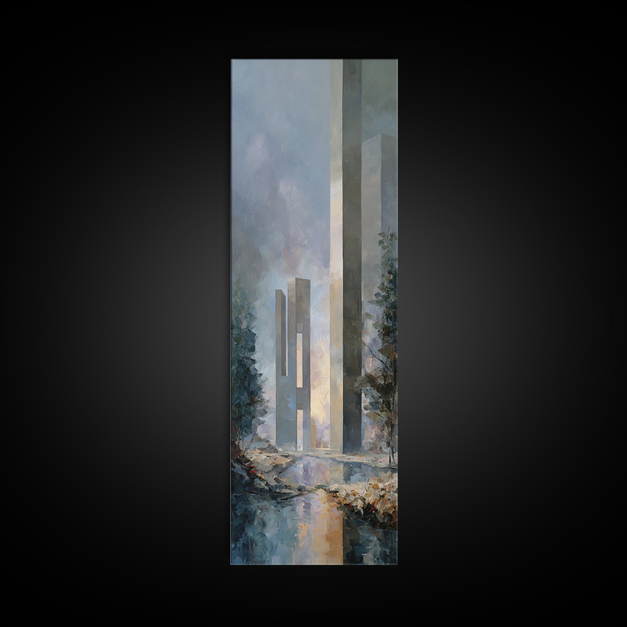 Surreal Dream Landscape Framed Canvas Print, Art, Minimalist Decor, Living Room Decor, Fine Art, Large Wall Art, ART-1x3-47