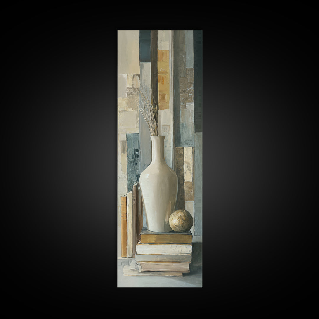 Sunlit Interior Still Life Framed Canvas Print, Art, Printable Art, Living Room Decor, Fine Art, Statement Artwork, ART-1x3-50