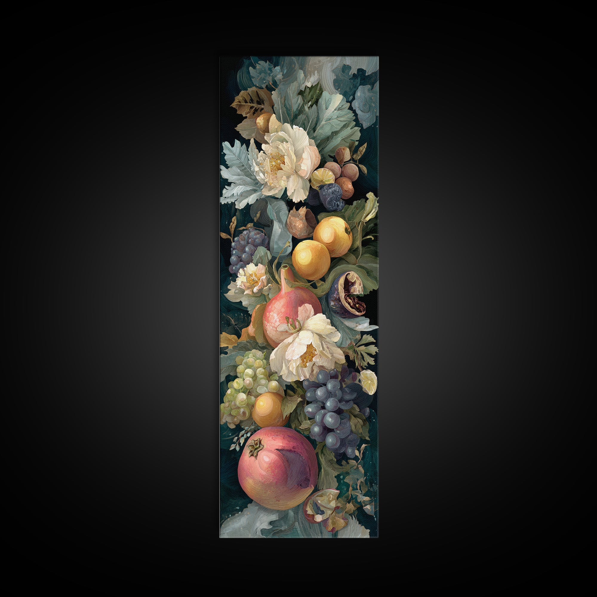 Bold Pop Fruit Composition Framed Canvas Print, Art, Boho Decor, Living Room Decor, Fine Art, Printable Wall Art, ART-1x3-52
