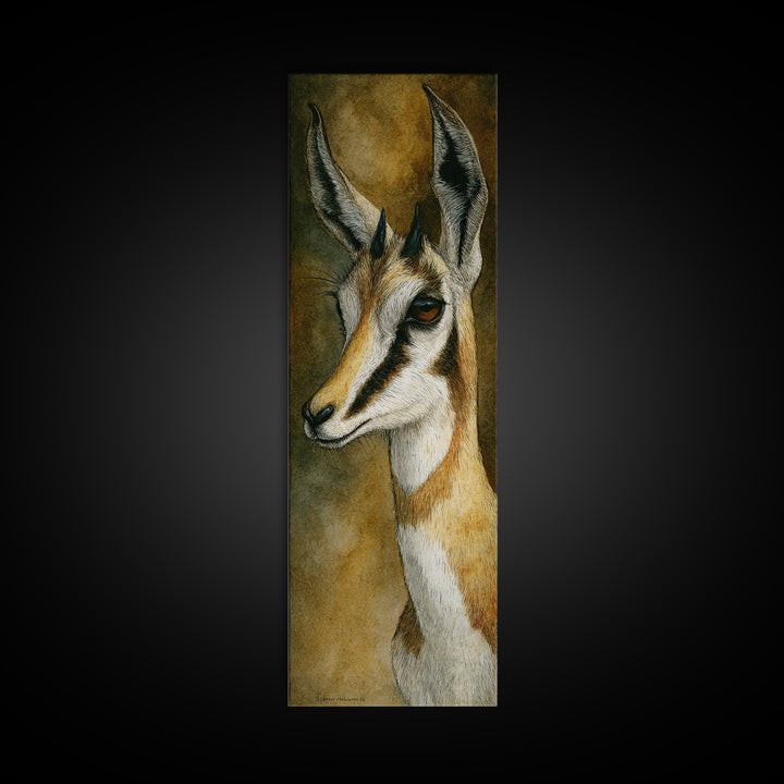 Elegant Animal Portrait Framed Canvas Print, Art, Textured Wall Art, Living Room Decor, Oil Painting, Gallery Decor, ART-1x3-54