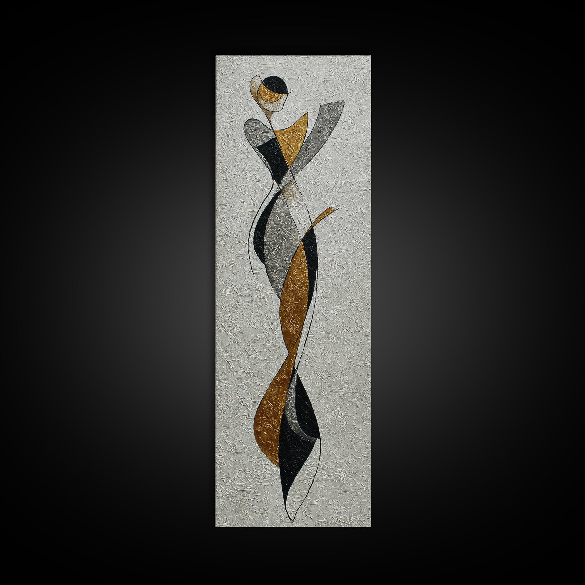 Simple Monochrome Figure Study Canvas Print, Art, Art Print, Living Room Decor, Fine Art, Canvas Wall Art, Abstract Art, ART-1x3-72