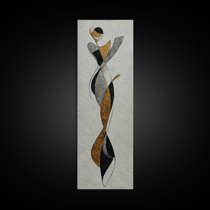 Simple Monochrome Figure Study Canvas Print, Art, Art Print, Living Room Decor, Fine Art, Canvas Wall Art, Abstract Art, ART-1x3-72