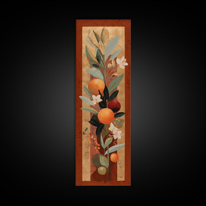 Bold Pop Fruit Composition Framed Canvas Print, Art, Digital Art, Living Room Decor, Oil Painting, Abstract Art, ART-1x3-76