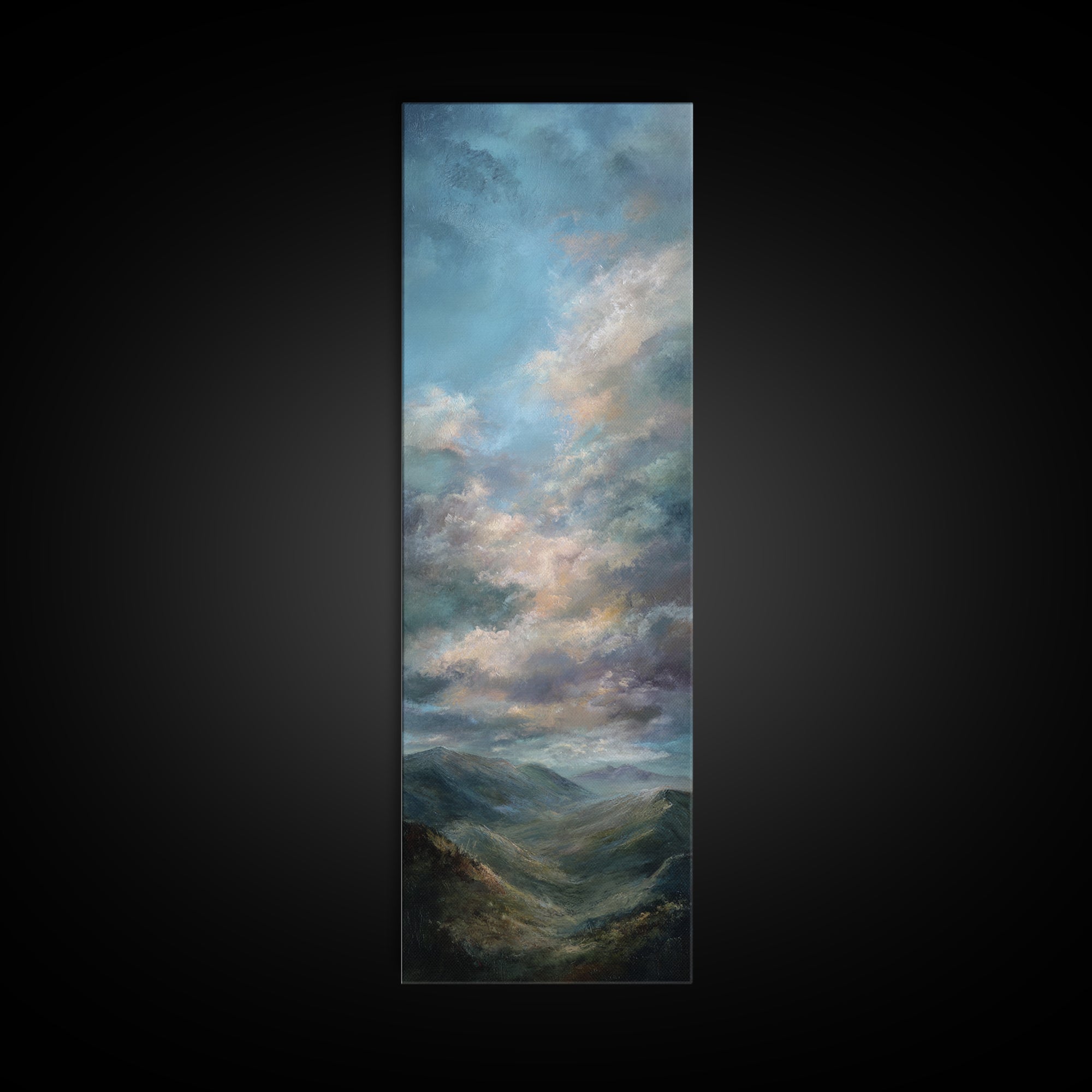 Quiet Mountain Scene Canvas Print, Art, Gallery Decor, Living Room Decor, Fine Art, Contemporary Art, Wall Art, ART-1x3-77