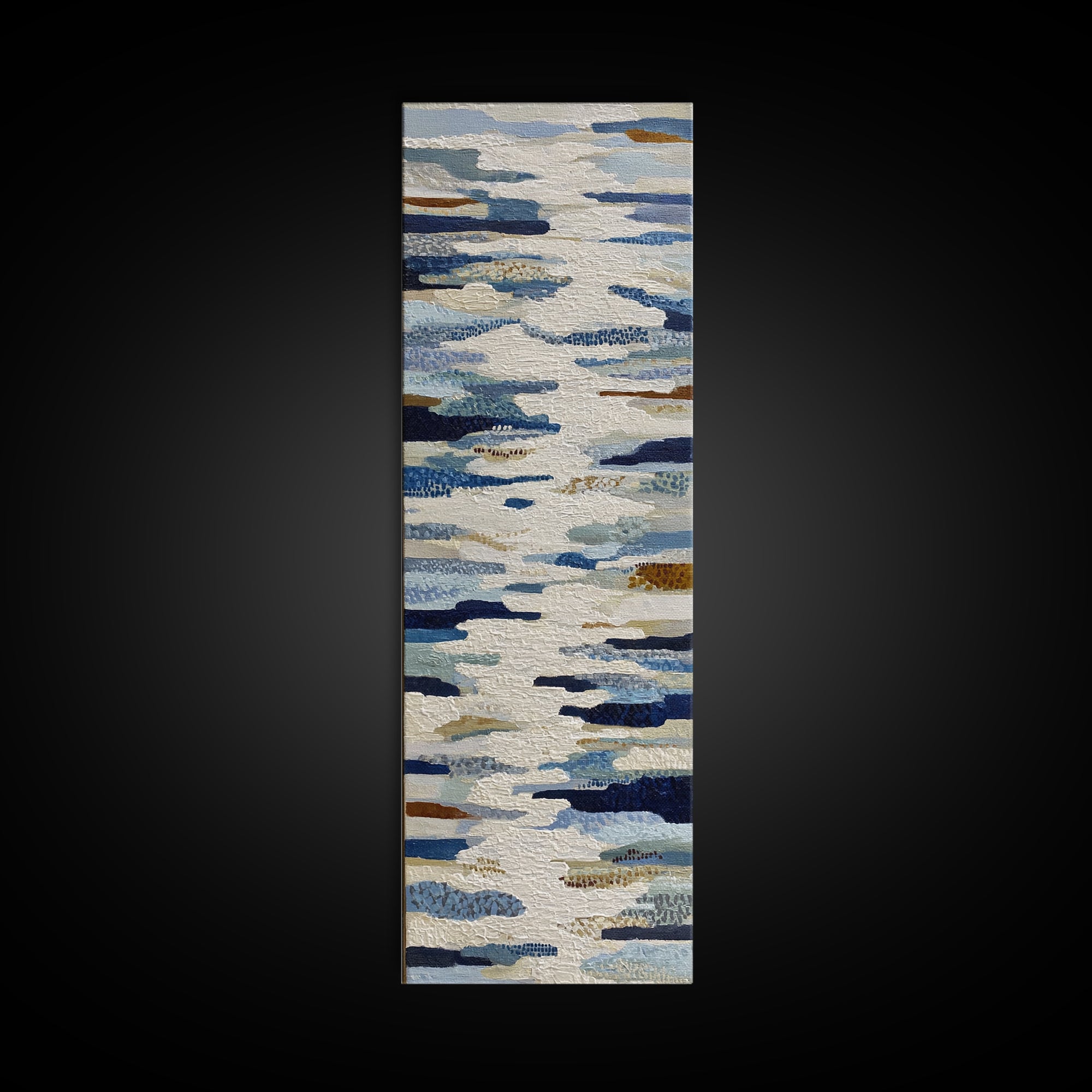 Abstract Water Forms Framed Canvas Print, Art, Wall Art Prints, Living Room Decor, Fine Art, Ai Art, Textured Wall Art, ART-1x3-79