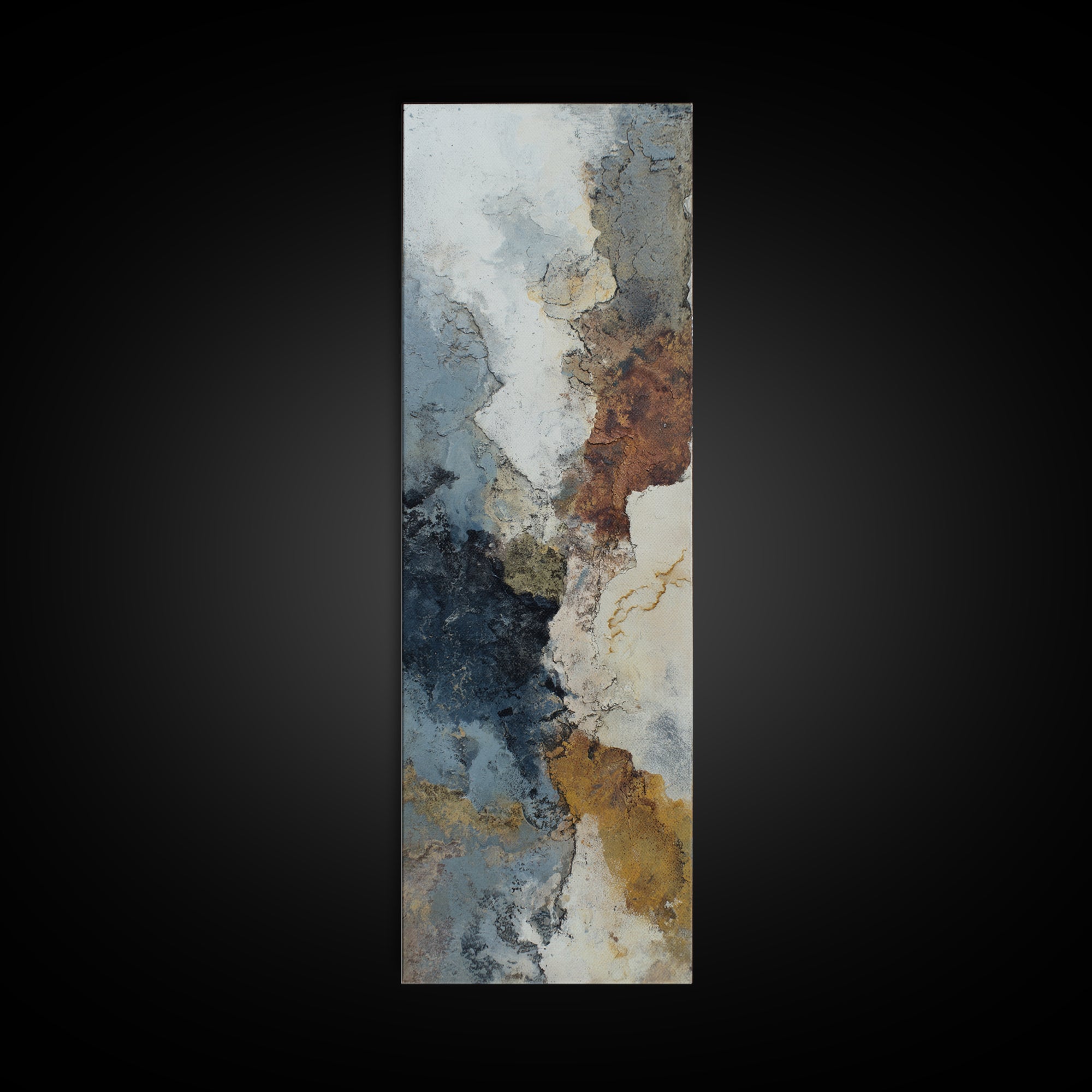 Contemporary Abstract with Layered Pigments and Energetic Canvas Print, Art, Wall Decor, Living Room Decor, Abstract Art, ART-1x3-86