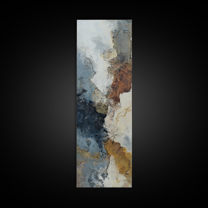 Contemporary Abstract with Layered Pigments and Energetic Canvas Print, Art, Wall Decor, Living Room Decor, Abstract Art, ART-1x3-86