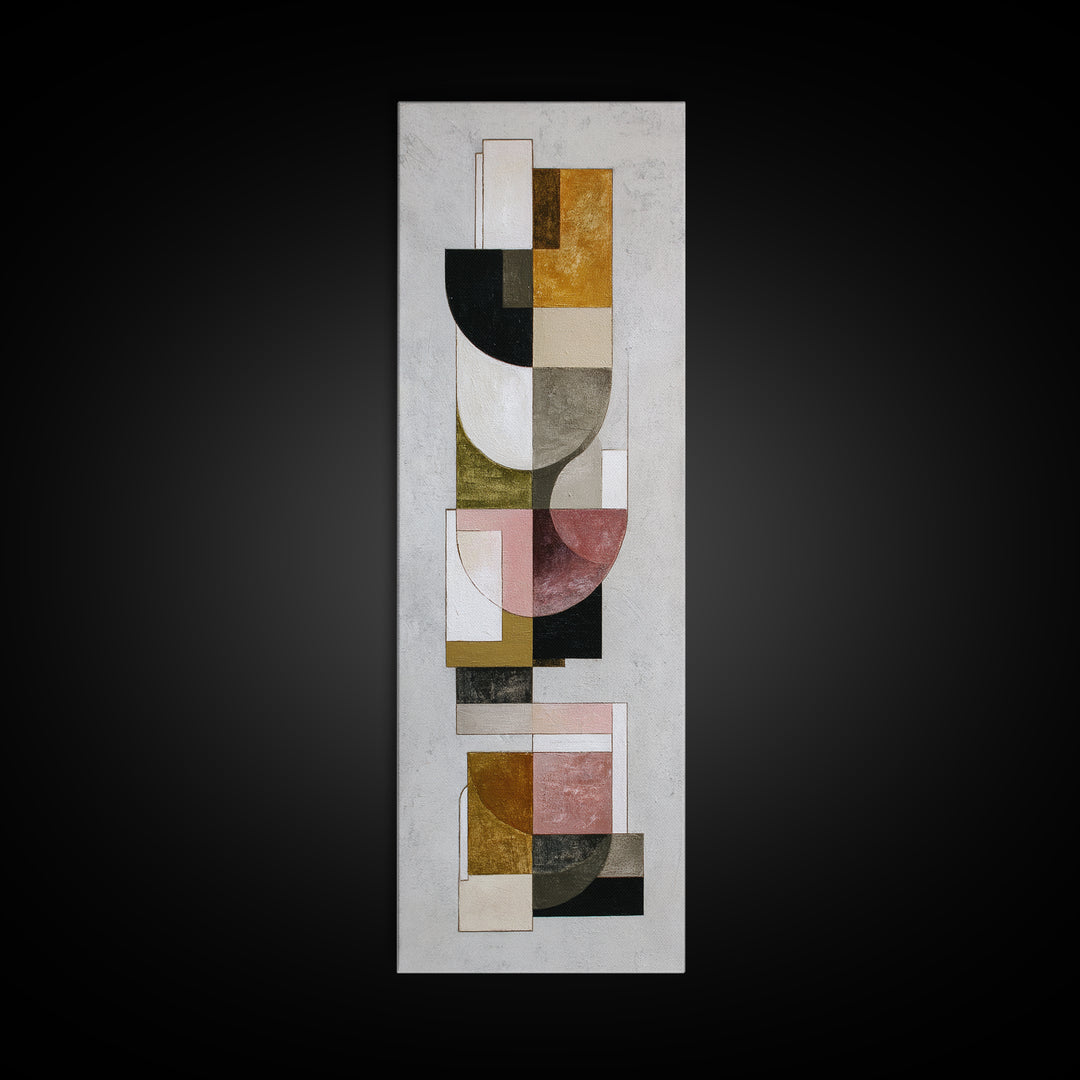 Geometric Color Study Canvas Print, Art, Fine Art Print, Living Room Decor, Abstract Art, Digital Art, Printable Wall Art, ART-1x3-93