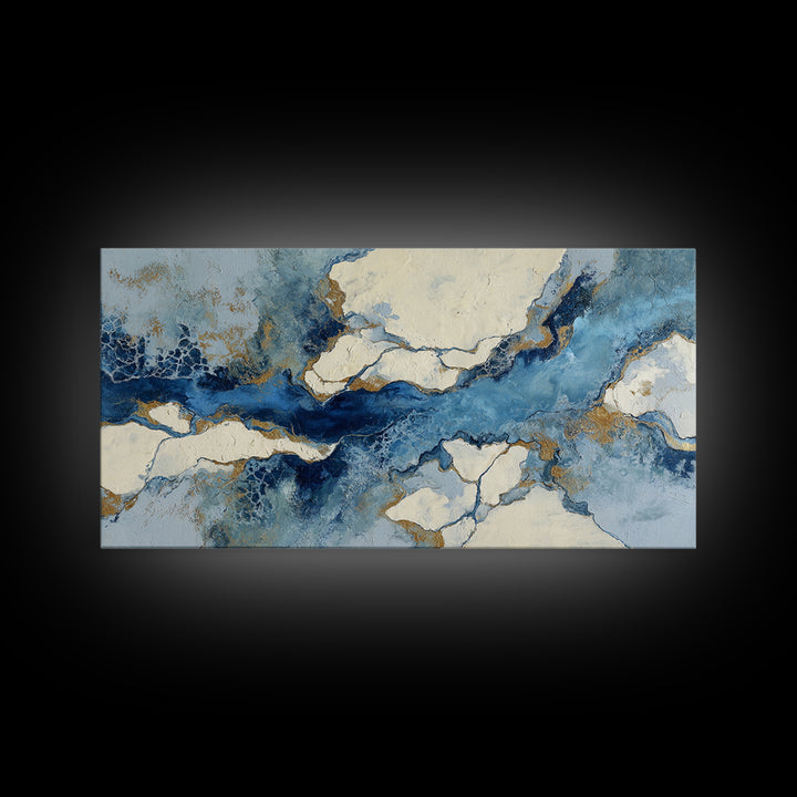 Abstract Water Forms Framed Canvas Print, Art, Room Decor, Living Room Decor, Abstract Art, Art Commission, Digital Wall Art, ART-2x1-15