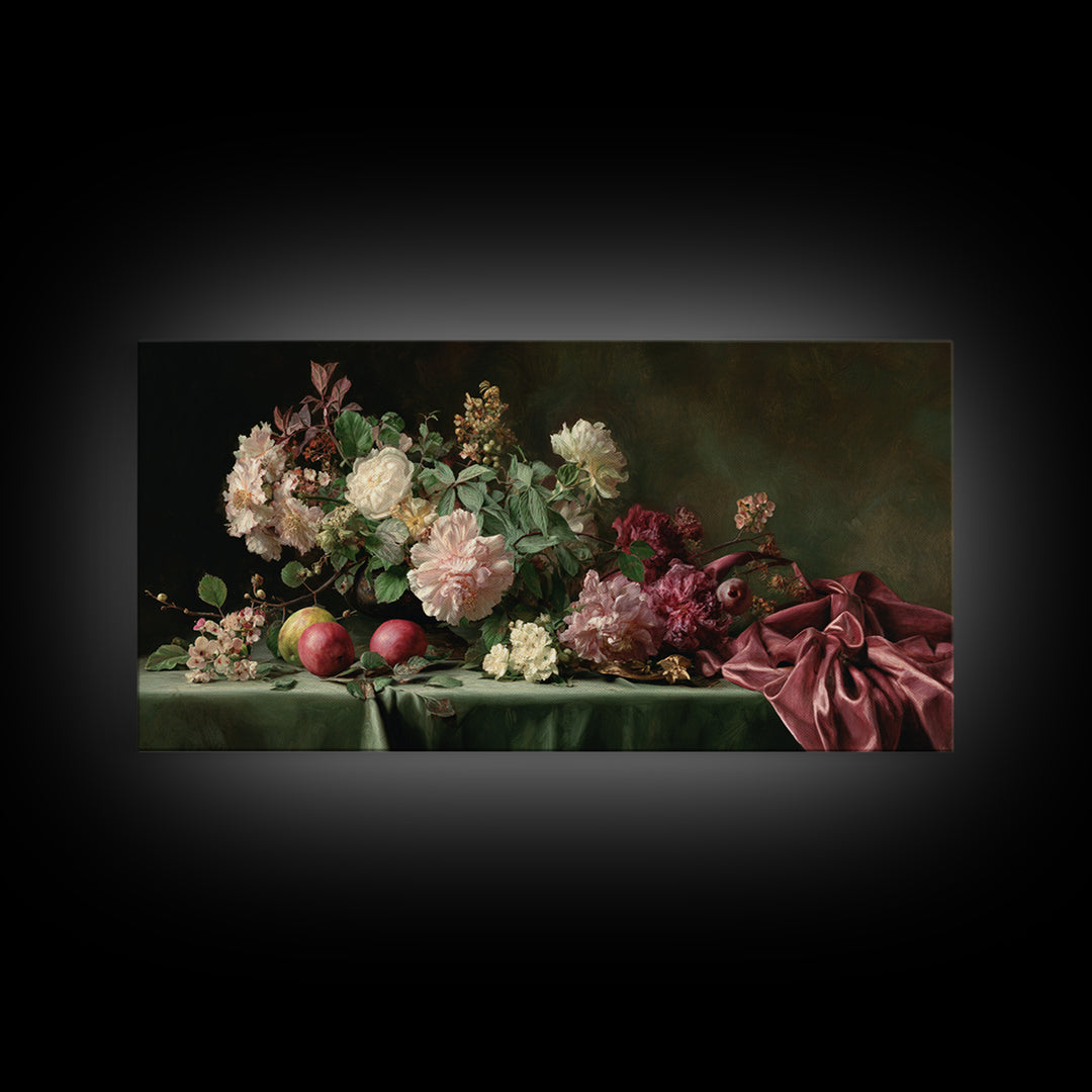 Museum Still Life Framed Canvas Print, Art, Contemporary Art, Living Room Decor, Oil Painting, Art Deco, Original Art, ART-2x1-45