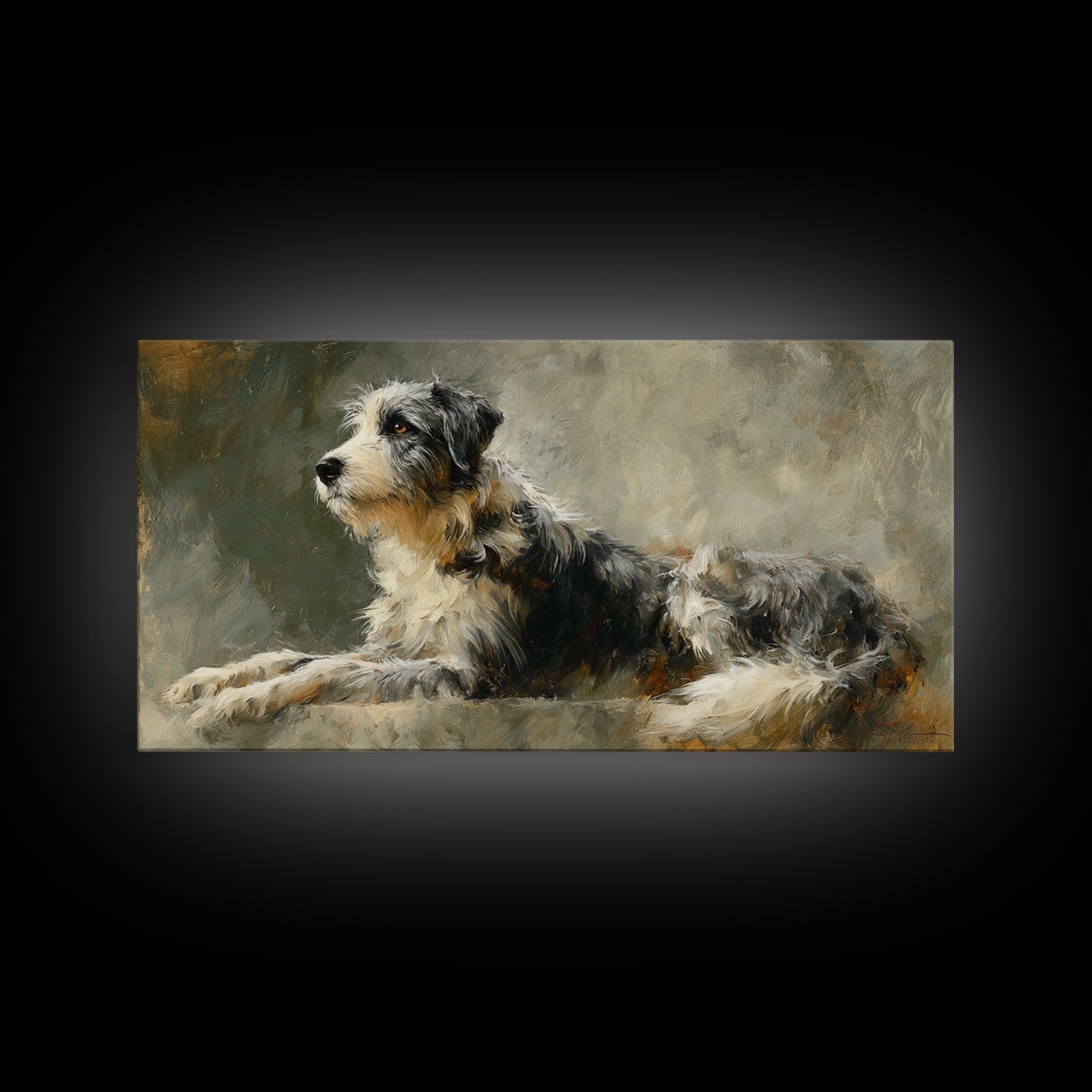 Elegant Animal Portrait Canvas Print, Art, Fine Art Print, Living Room Decor, Oil Painting, Digital Art, Printable Wall Art, ART-2x1-62