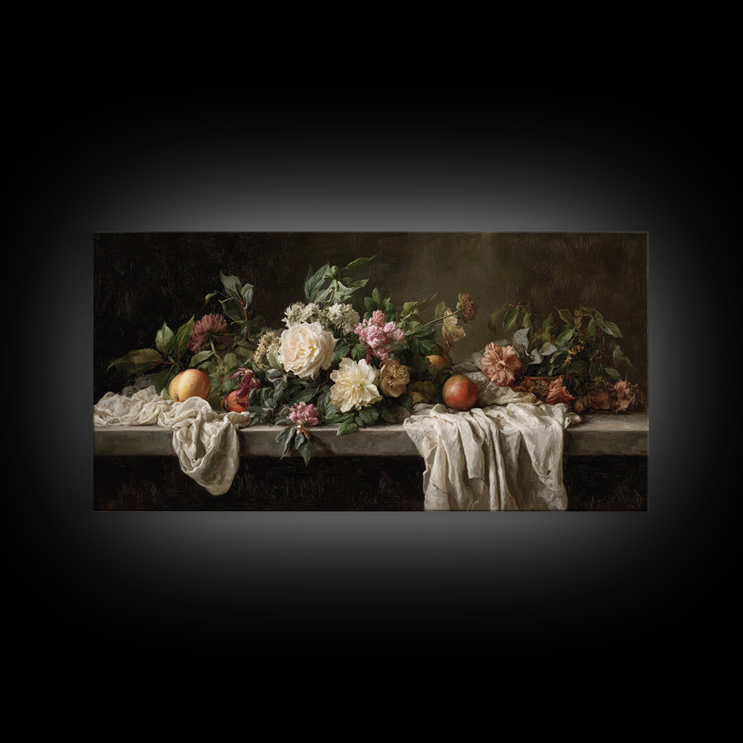 Museum Still Life Canvas Print, Art, Printable Wall Art, Living Room Decor, Watercolor Art, Canvas Art, Ai Art, ART-2x1-69