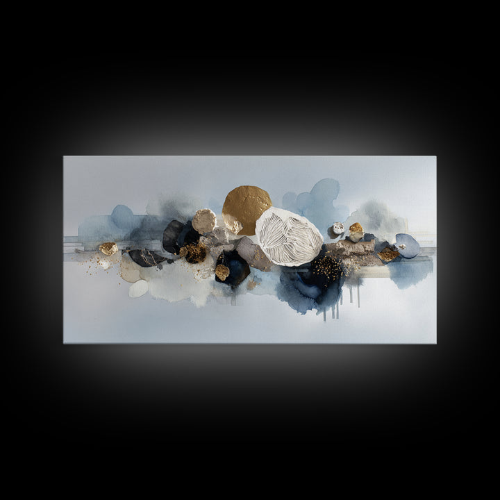 Modern Sculptural Shapes Rendered as Painted Forms Canvas Print, Art, Contemporary Art, Living Room Decor, Abstract Art, ART-2x1-74