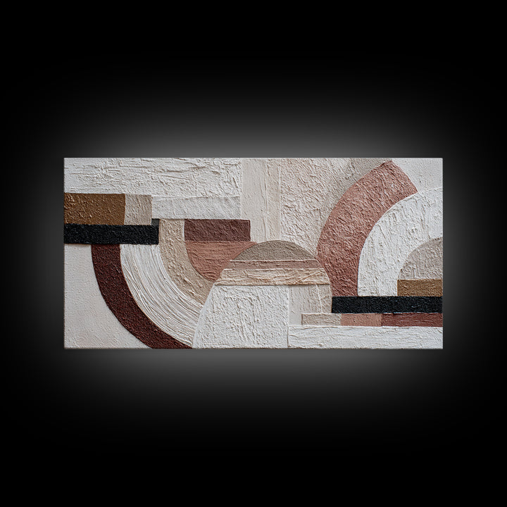 Textured Neutral Abstraction Framed Canvas Print, Art, Fine Art Print, Living Room Decor, Abstract Art, Digital Art, ART-2x1-9