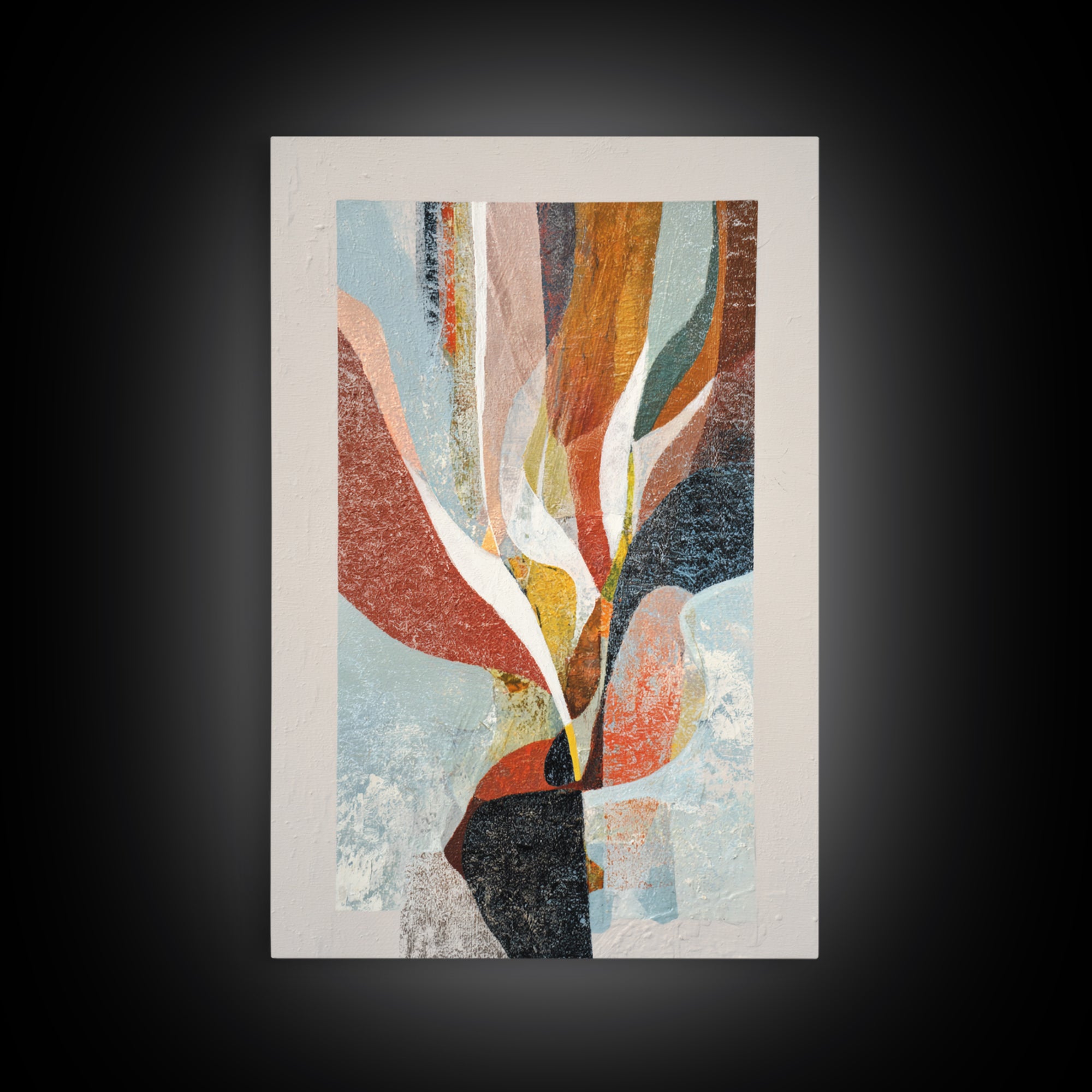 Contemporary Abstract with Layered Pigments and Energetic Canvas Print, Art, Wall Decor, Living Room Decor, Abstract Art, ART-2x3-10