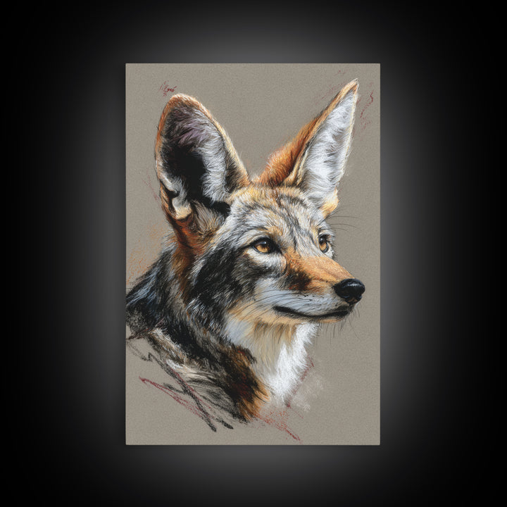 Elegant Animal Portrait Framed Canvas Print, Art, Home Decor, Living Room Decor, Fine Art, Minimalist Decor, ART-2x3-26