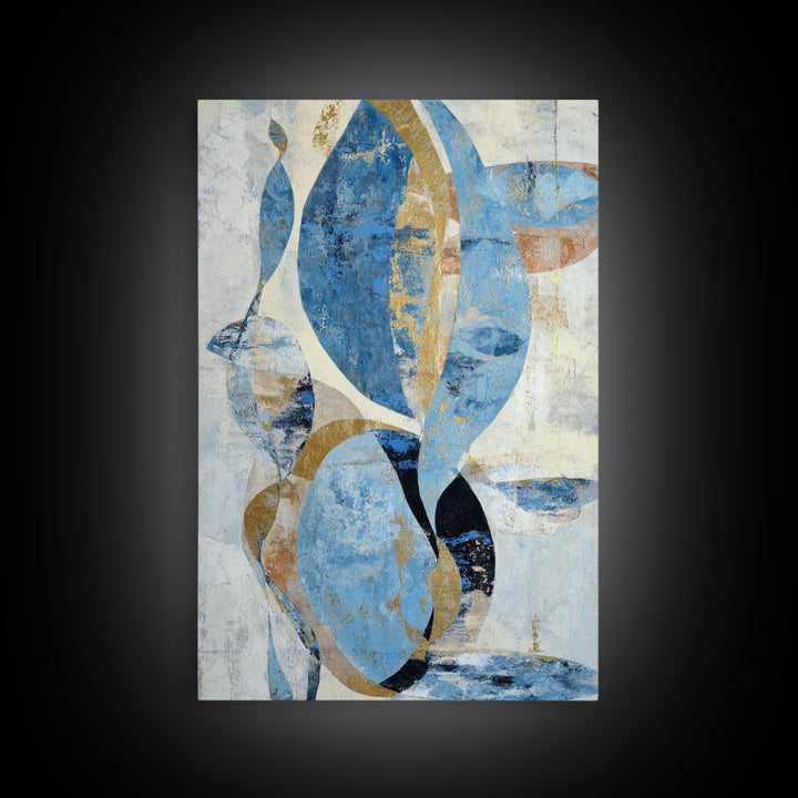 Abstract Water Forms Framed Canvas Print, Art, Canvas Art, Living Room Decor, Abstract Art, Horizontal Wall Art, ART-2x3-3