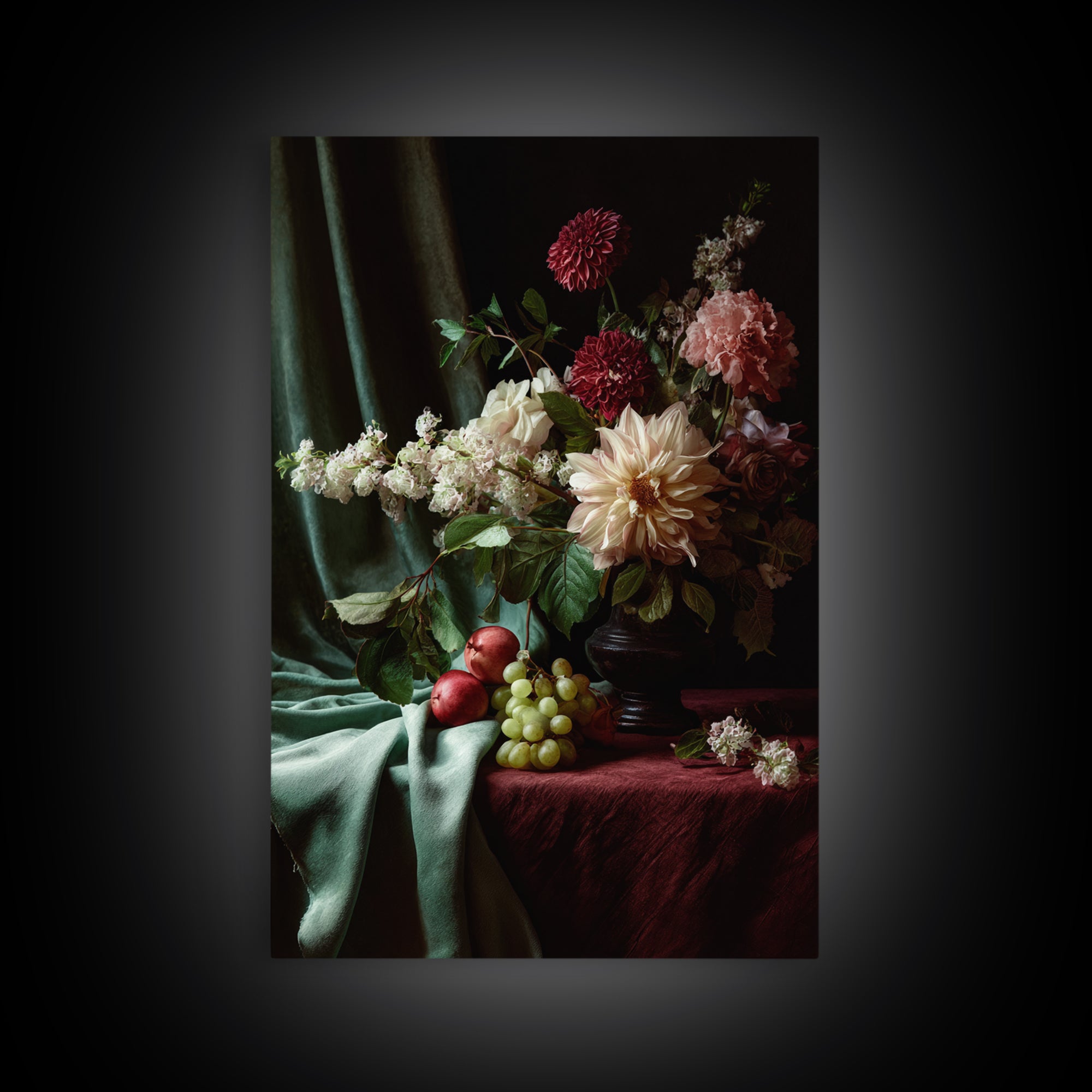 Museum Still Life Framed Canvas Print, Art, Wall Art, Living Room Decor, Fine Art, Original Art, Art Nouveau, ART-2x3-33